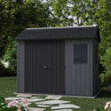 Abri de jardin en résine 5,92m² Newton 759 gris + plancher - Keter