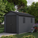 Abri de jardin en résine 8,57m² Newton 7513 gris + plancher - Keter