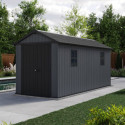 Abri de jardin en résine 9,89m² Newton 7515 gris + plancher - Keter