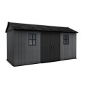 Abri de jardin en résine 9,89m² Newton 7515 gris + plancher - Keter
