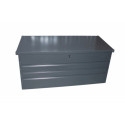 Coffre en métal - rangement  400L - gris - Chalet et Jardin