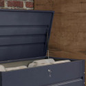 Coffre en métal - rangement  400L - gris - Chalet et Jardin