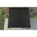 Pergola adossée en alu gris avec lames orientable 4x3m X-METAL