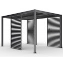 Panneau à ventelles fixes - 90cm - noir anthracite - X-METAL
