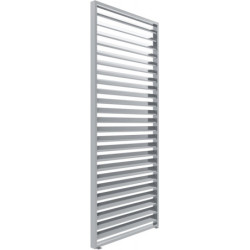 Panneau 90cm à ventelles fixes -  col gris clair - X-METAL