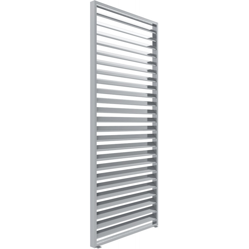 Panneau 90cm à ventelles fixes -  col gris clair - X-METAL