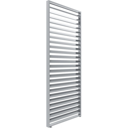Panneau 90cm à ventelles fixes -  col gris clair - X-METAL