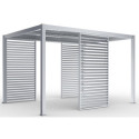 Panneau 90cm à ventelles fixes -  col gris clair - X-METAL