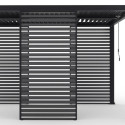 Panneau 123cm à ventelles fixes - noir anthracite - X-METAL