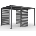 Panneau 123cm à ventelles fixes - noir anthracite - X-METAL