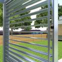 Panneau à ventelles 90cm en alu gris clair pour pergola 3x3m X-METAL