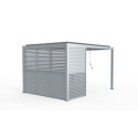 Panneau à ventelles 90cm en alu gris clair pour pergola 3x3m X-METAL