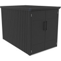Abri pour 3 vélos avec rail coulissant X-METAL