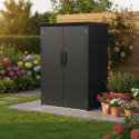 Armoire moderne extérieure en acier galvanisé anthracite Kosto X-METAL