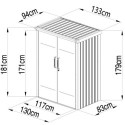 Armoire moderne extérieure en acier galvanisé anthracite Kosto X-METAL