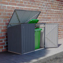 Coffre en métal - rangement - 2000L - gris - Chalet et Jardin