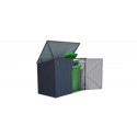 Coffre en métal - rangement - 2000L - gris - Chalet et Jardin
