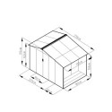 Abri de jardin - bois vieilli - métal - Bûcher Intégré - gris - Chalet et Jardin