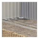 Abri de jardin - bois vieilli - métal - Bûcher Intégré - gris - Chalet et Jardin