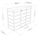 abri panneaux modulaire PVC isolé 3m2 Everbox anthracite