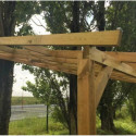Toit de terrasse - 300x300cm - bois massif - Chalet et Jardin