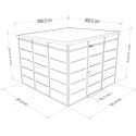 abri panneaux modulaires isolés 9m2 Everbox anthracite et blanc