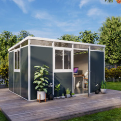 abri panneaux modulables isolés 12m2 Everbox anthracite
