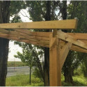 Toit de terrasse - 300x550cm - bois massif - Chalet et Jardin