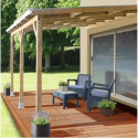 Toit de terrasse - 300x680cm - bois massif - Chalet et Jardin