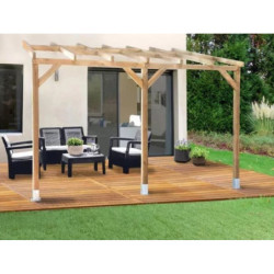 Toit de terrasse - 300x740cm - bois massif - Chalet et Jardin