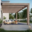 Helsinki pergola en bois et PC gris 300x470cm - Canopia by Palram