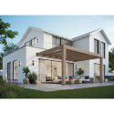 Helsinki pergola en bois et PC gris 300x470cm - Canopia by Palram