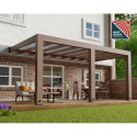 Helsinki pergola en bois et PC gris 300x535cm - Canopia by Palram