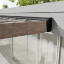Helsinki pergola en bois et PC gris 300x535cm - Canopia by Palram