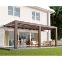 Helsinki pergola en bois et PC gris 300x600cm - Canopia by Palram