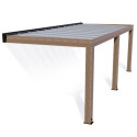 Helsinki pergola en bois et PC gris 300x730cm - Canopia by Palram
