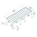 Helsinki pergola en bois et PC gris 300x860cm - Canopia by Palram