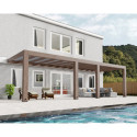 Helsinki pergola en bois et PC gris 300x860cm - Canopia by Palram