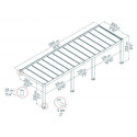 Helsinki pergola en bois et PC gris 300x990cm - Canopia by Palram