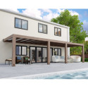 Helsinki pergola en bois et PC gris 300x990cm - Canopia by Palram