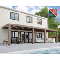 Helsinki pergola en bois et PC gris 300x990cm - Canopia by Palram