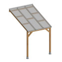 Toit de terrasse en bois et polycarbonate - 3x2m - Chalet et Jardin