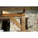 Toit de terrasse avec toit - 300x300cm - bois massif - Chalet et Jardin