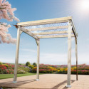 Carport 4m² en bois traité autoclave avec couverture - Habrita
