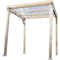 Carport 4m² en bois traité autoclave avec couverture - Habrita