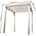 Carport 4m² en bois traité autoclave avec couverture - Habrita