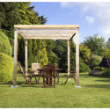 Carport 4m² en bois traité autoclave avec couverture - Habrita