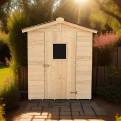 Abri de jardin en bois 2,56m² + plancher - Habrita