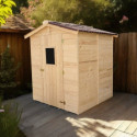 Abri de jardin en bois 2,56m² + plancher - Habrita