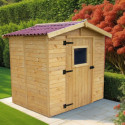 Abri de jardin en bois 2,56m² + plancher - Habrita